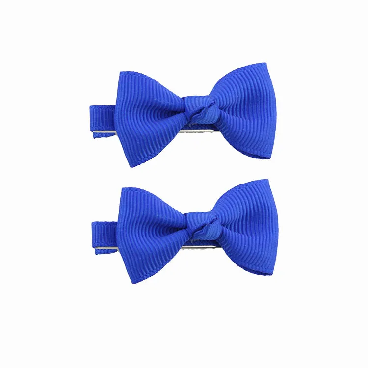 7 blue FASACC 2 шт. лента бантики для волос Зажимы для детей заколки для девочек детская заколка детские заколки для волос милые аксессуары для украшения волос - Цвет: 7 blue