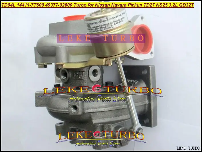 Бесплатная доставка турбо TD04L 14411 7T600 49377 02600 144117T600 для Nissan Navara пикап D22 TD27 NS25 QD32 QD32T