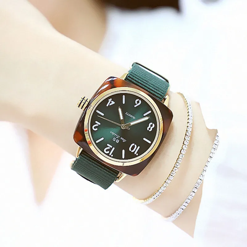 Женские кварцевые часы horloges vrouwen kol saati с большим квадратным циферблатом и