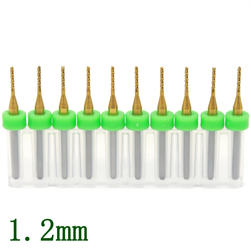 

1.2mm Tungsten Carbide Titanium Strawberry PCB Milling Cutter CNC Router Wooden Metal Tool Engraving Machine Accessories 10PCS