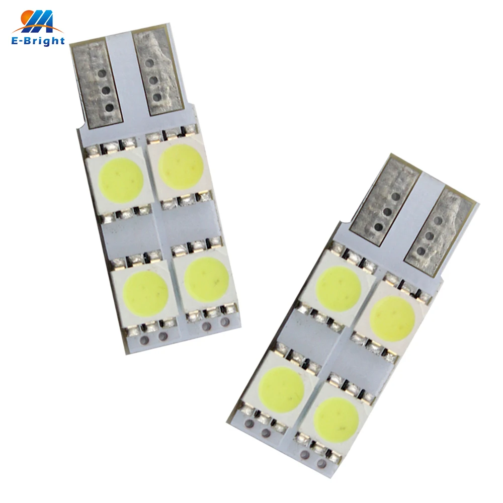500 шт./лот T10 5050 4 SMD LED Canbus без ошибок неполярность чтения купольные лампы авто