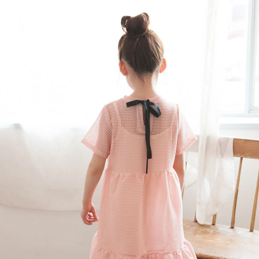 Ажурные хлопковые платья для девочек-подростков весна-лето 2020 новые белые до