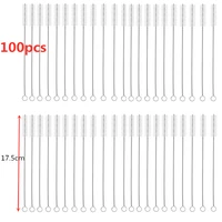 100pcs 175mm drinking straws brushes pipes brush cleaning brush for glass straws cleaner barware