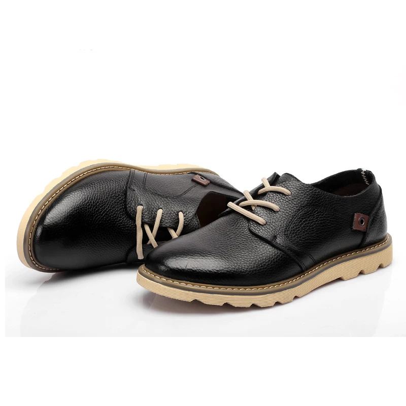 2016 Genuine Leather fashion large size 46 men shoes quality brand casual | Обувь