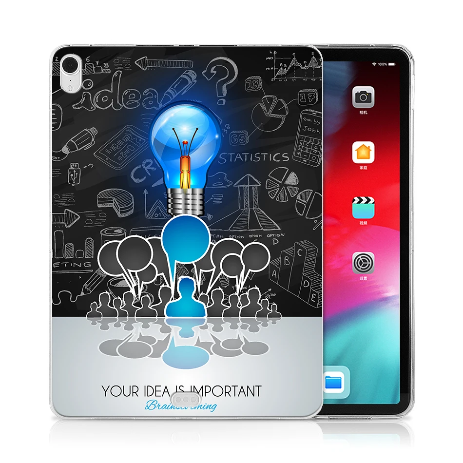 IP10 MTT Мягкий силиконовый чехол ТПУ для iPad Pro 12,9 дюйма тонкий прозрачный чехол-накладка планшет для надписей чехол A1895 A1983 A1876 A2014 - Цвет: IP10