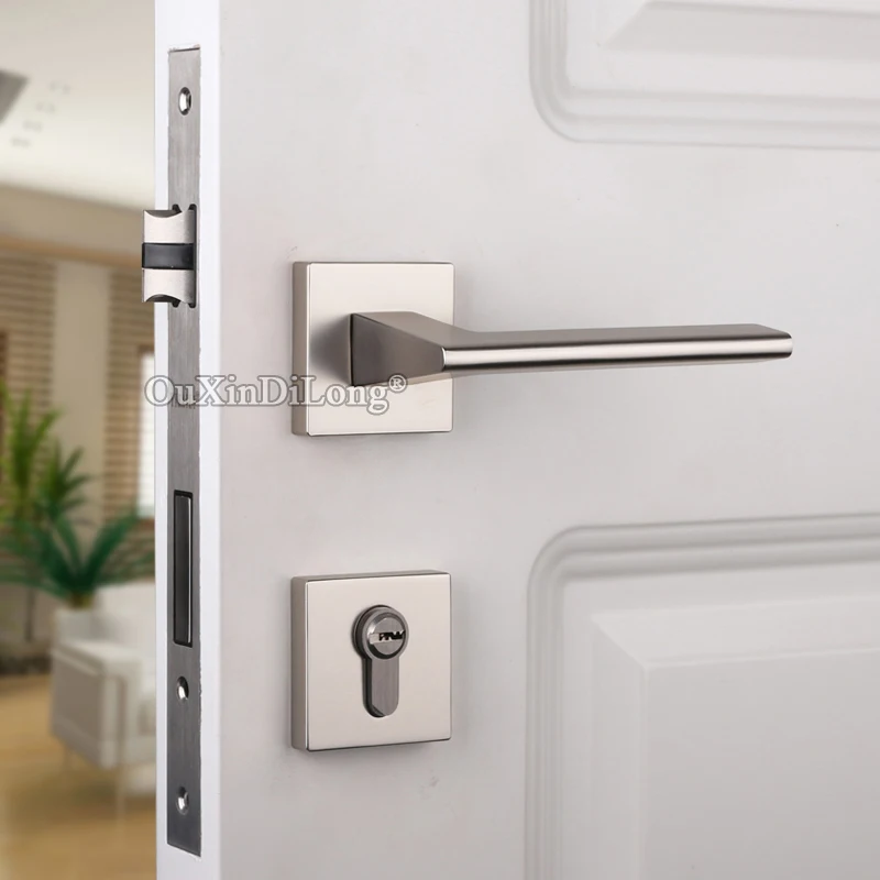 Элегантный Европейский врезной дверной замок набор для интерьера гостиной