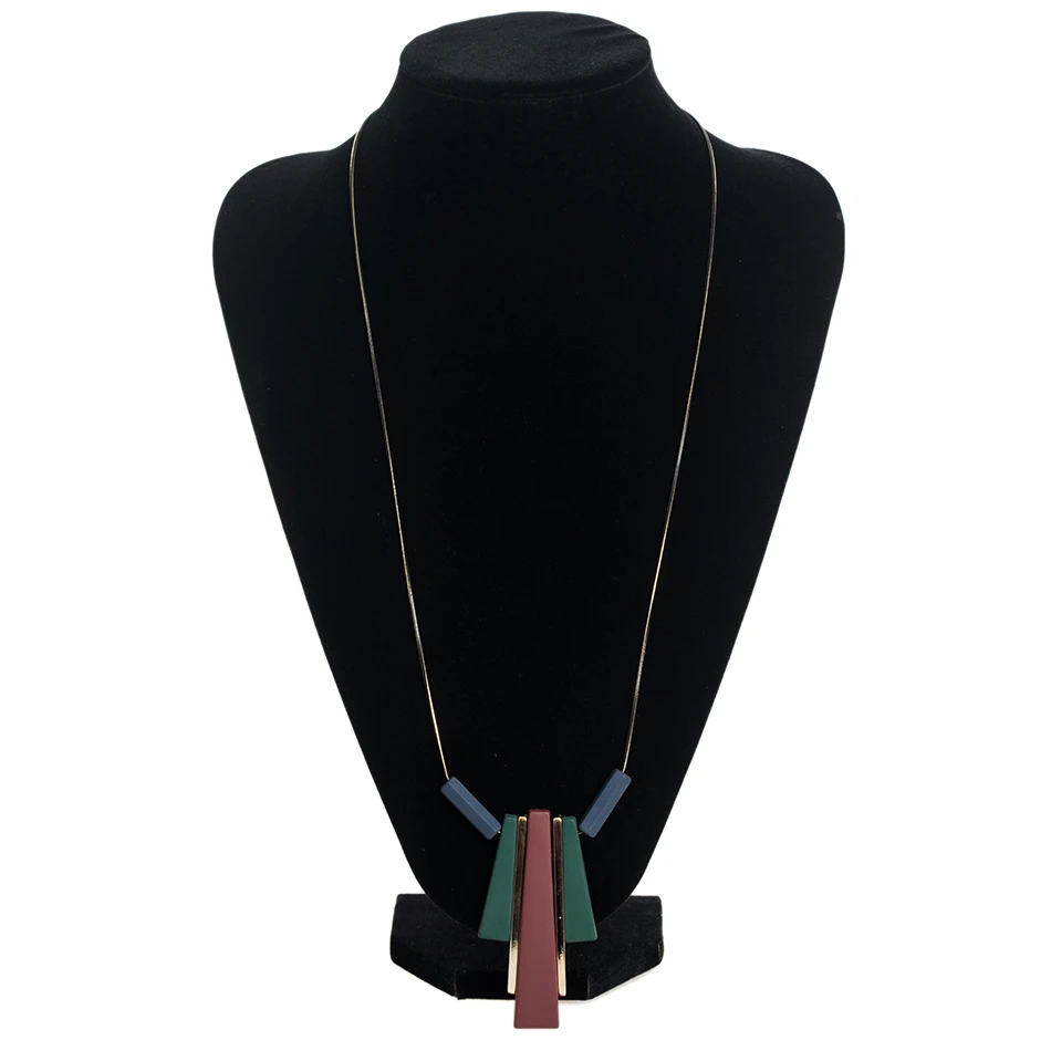 Match-Right Women Necklace Statement Long Necklaces& Pendants Wood Necklace For Women Jewelry YJZ-8006