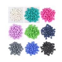 tyry hu silicone beads 50pc heart shape baby teething jewelry chew necklace accessories food grade silicone 201912mm