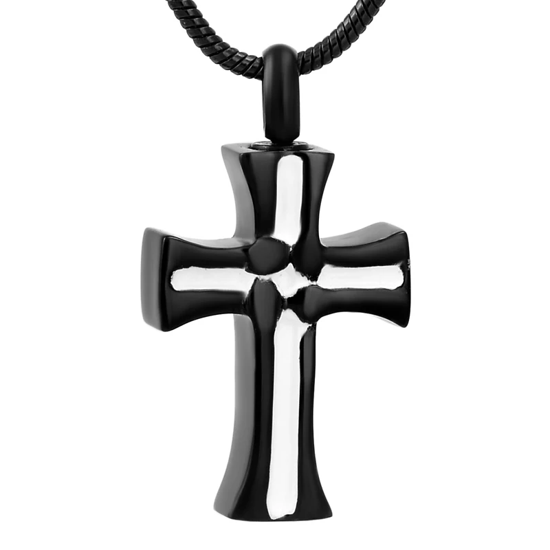 

XWJ8024 Perfect Cool Cross! Хит продаж, похоронное ожерелье с крестом для мужчин и женщин, держатель для ясеня, подвеска-крест из нержавеющей стали