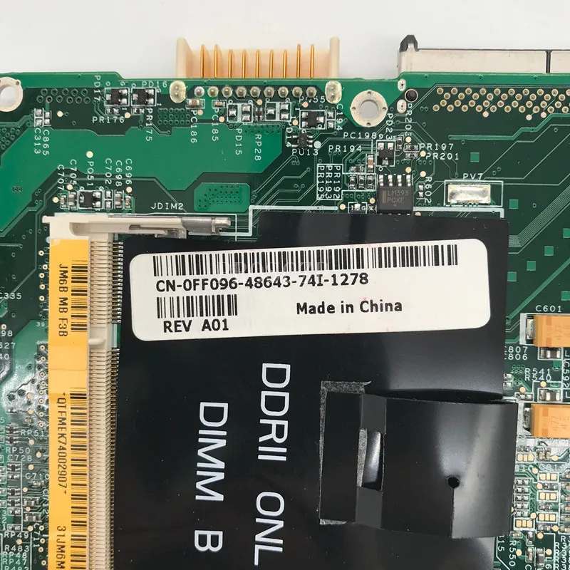 Для D820 Материнская плата ноутбука CN-0FF096 0FF096 FF096 DAJM6BMB8F7 945GM работает хорошо