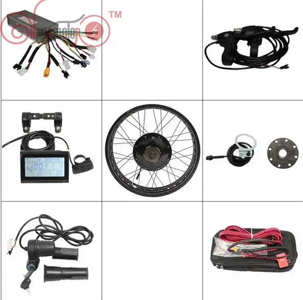 EU DUTY FREE 36V 1200W/48V 1500W Fat Tire 20-26 "задняя часть электровелосипеда колеса