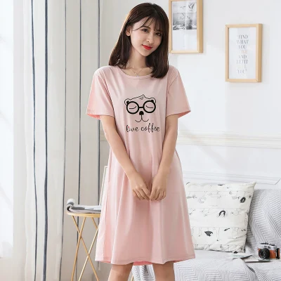 44 5XL 4XL Женское ночное платье, дизайн, летняя одежда для сна, домашняя одежда для женщин, ночная рубашка из хлопка, женская ночная рубашка 02 - Цвет: 44