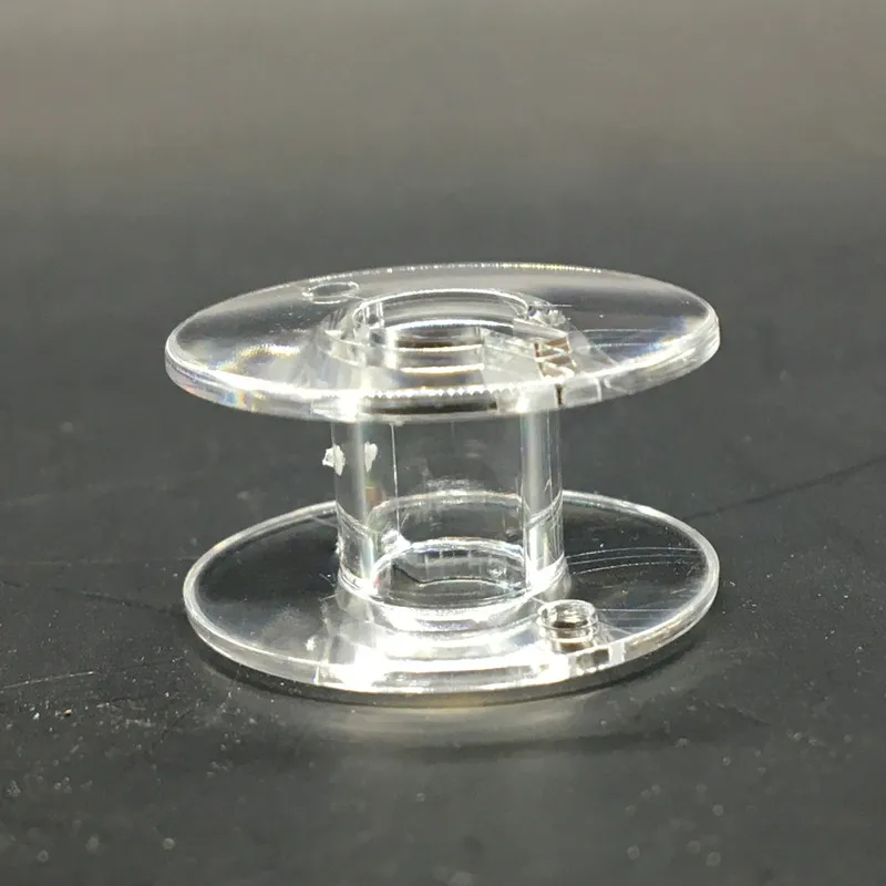 Коробка с 25 прозрачными пластиковыми пустыми катушки для швейных машин