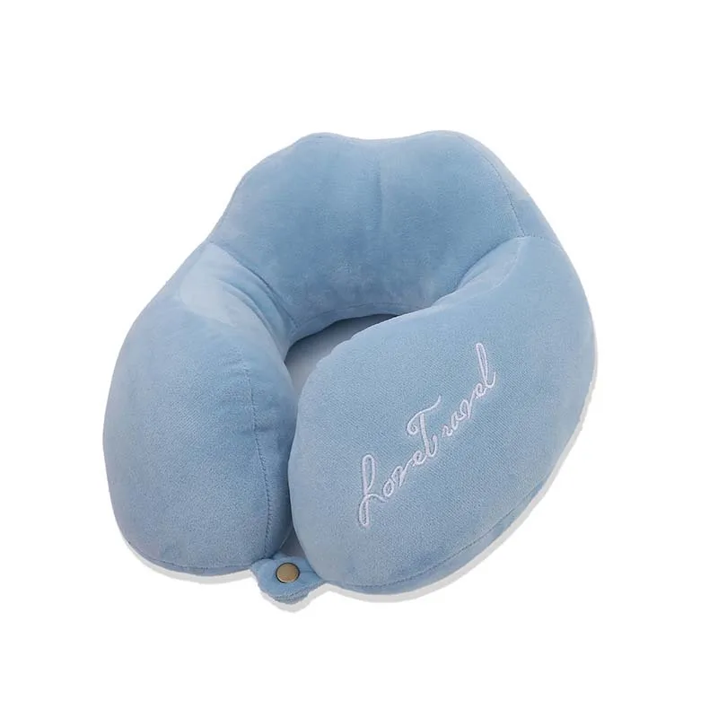 camel navy blue U-образная дорожная наночастичная подушка для шеи, Офисная подушка для полета самолета с губчатым наполнителем, подушки для путешествий - Цвет: camel navy blue