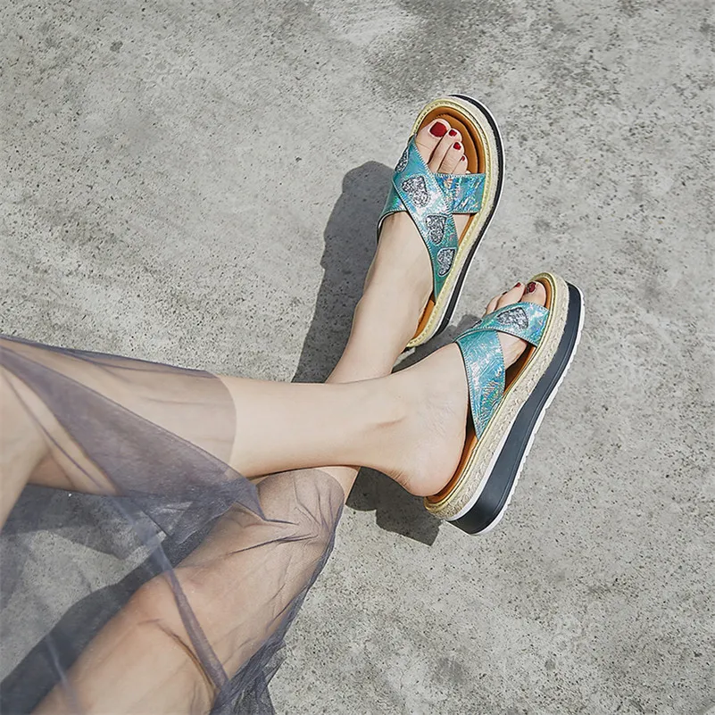 COVIBESCO/Новые летние женские босоножки на платформе с круглым носком женская