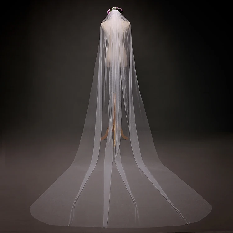2021 элегантная свадебная фата 3 М длинные мягкие фату с расческой Свадебные