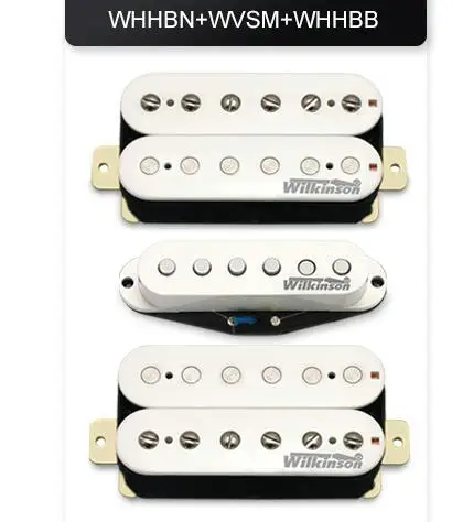 HSH Set White Гитарные звукосниматели, оригинальные звукосниматели Wilkinson Alnico V Humbucker, звукосниматели с одной катушкой, металлические звукосниматели rock, сделанные в Корее - Цвет: HSH Set White
