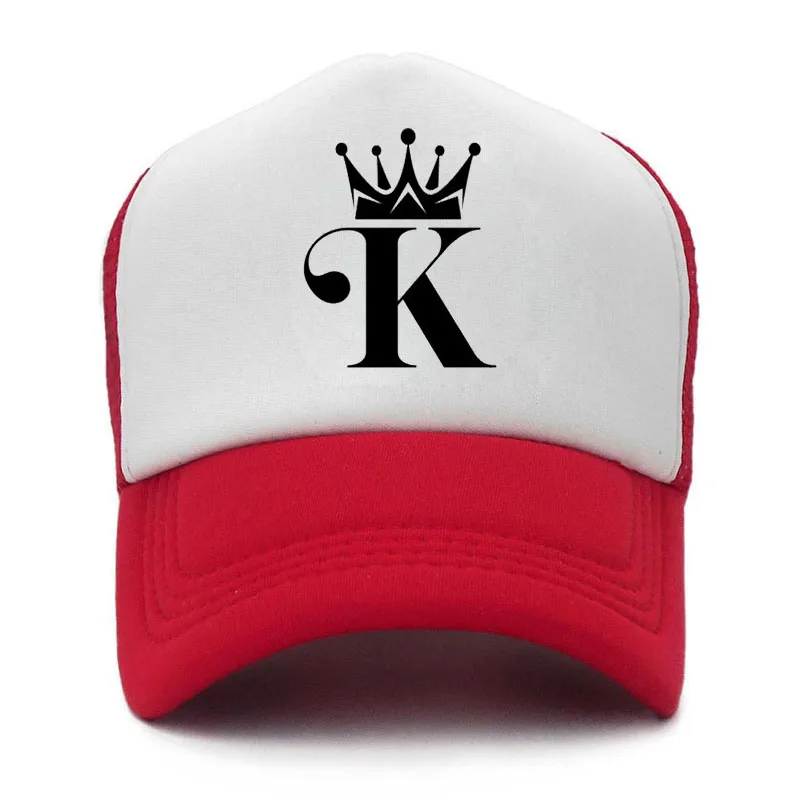K7 Летняя кепка с надписью «KING QUEEN», повседневные сетчатые головные уборы для мужчин и женщин, Snapback Gorras, новинка, Кепка в стиле хип-хоп для пары - Цвет: K7
