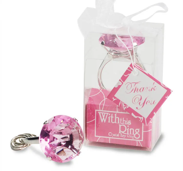 DHL 100 шт Бесплатная доставка С этим кольцом бриллиантовый брелок белая цепочка