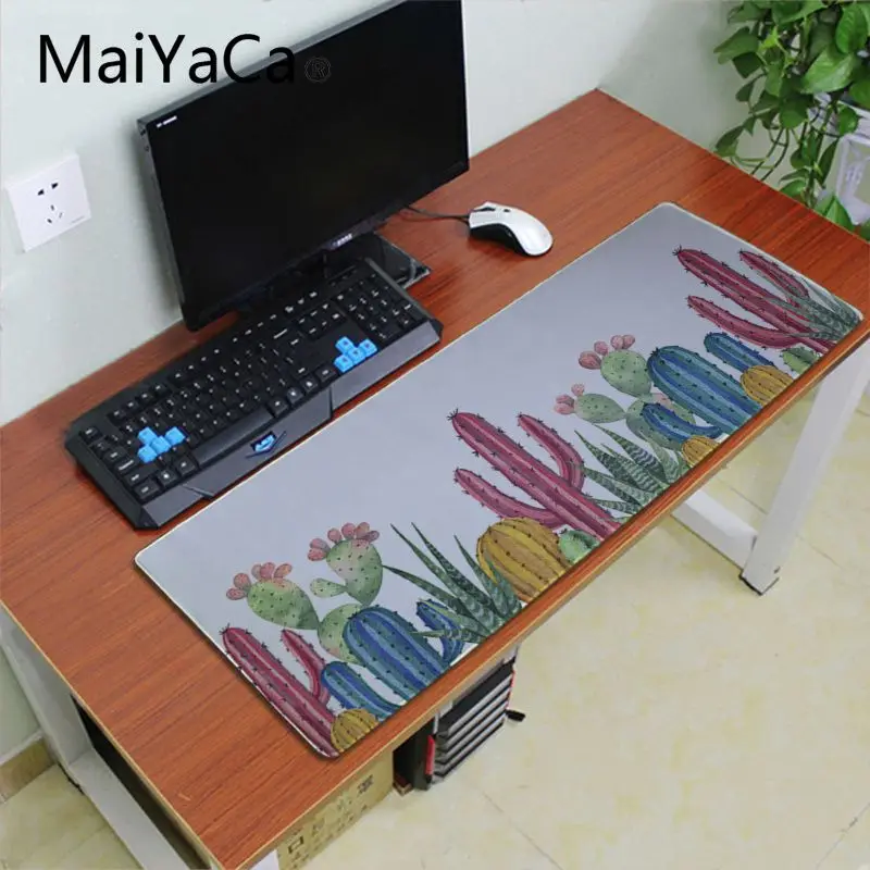Maiyaca акварельный кактус офисные мыши геймер Коврик для мыши игровой коврик для мыши xl скорость клавиатура Коврик для мыши ноутбук ПК стол коврик