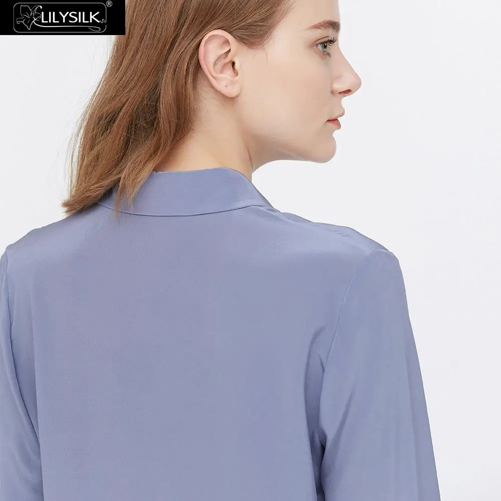 LilySilk 100 шелковая блузка женская повседневная одежда универсальная Бесплатная