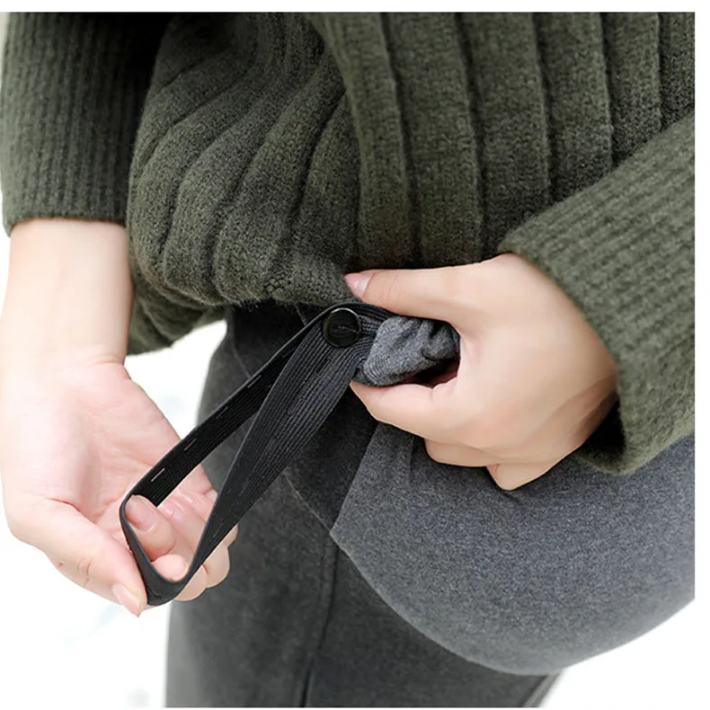 

2018 New Autumn Winter Pregnant Women Pants For Wear Fashionable Woollen Pregnant Women Broad Trousers Casual Loose Trousers Mom