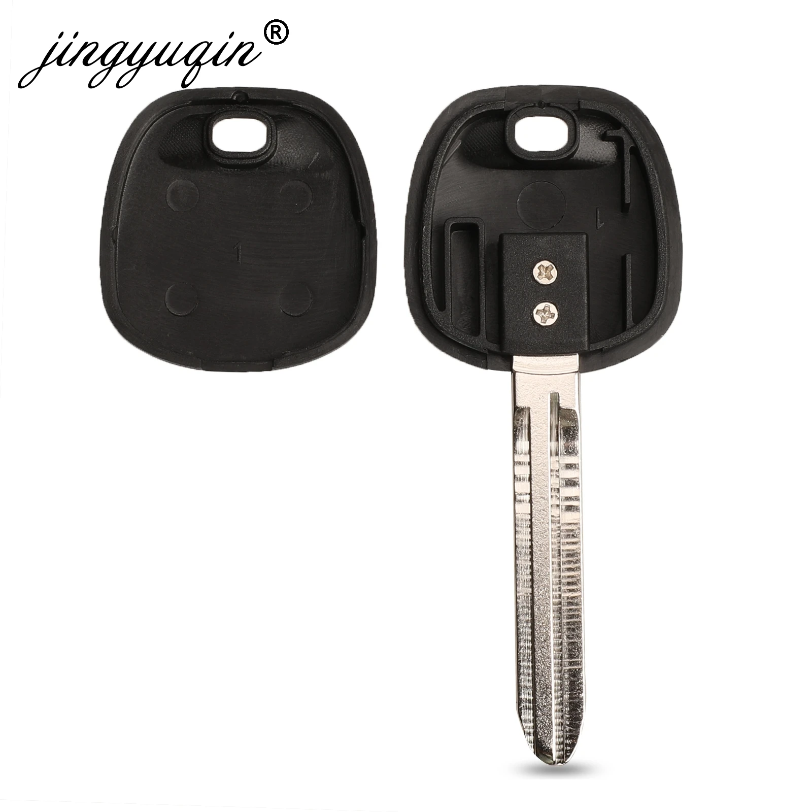 Прозрачный ключ транспондер jingyuqin для Toyota Rav4 Prado Corlla Camry Reiz Highlander Yaris Corolla TOY40 TOY43 Blade
