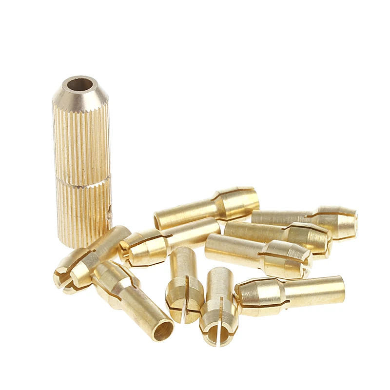 

10Pcs 0.5-3.2mm Micro Twist Hand Drill Kit Chuck Electric Drill Bit Collet 2mm