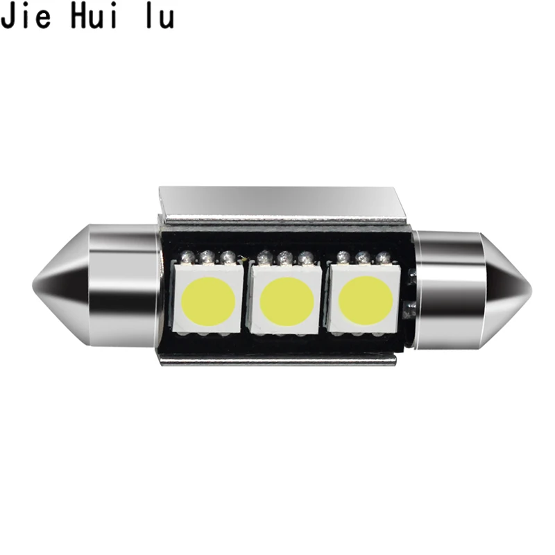 10 шт. 36 мм 39 C5W 3SMD 3 SMD 5050 светодиодный 41 Festoon лампочка автомобильный номерной знак