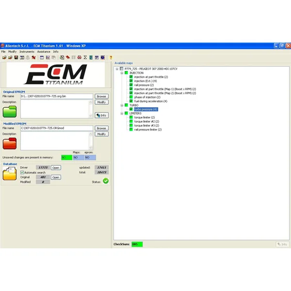 Новый ECM TITANIUM 1 61 с драйвером 18475 может работать программатором скорости UPA Xprog ECU