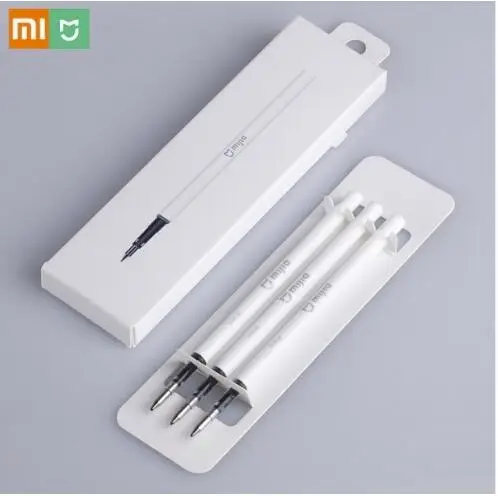Xiaomi Mijia Sign Pen, японские чернила, 9,5 мм, прочная ручка для подписи, стилус, PREMEC, гладкая швейцарская сменная ручка для офиса - Цвет: 3 black ink