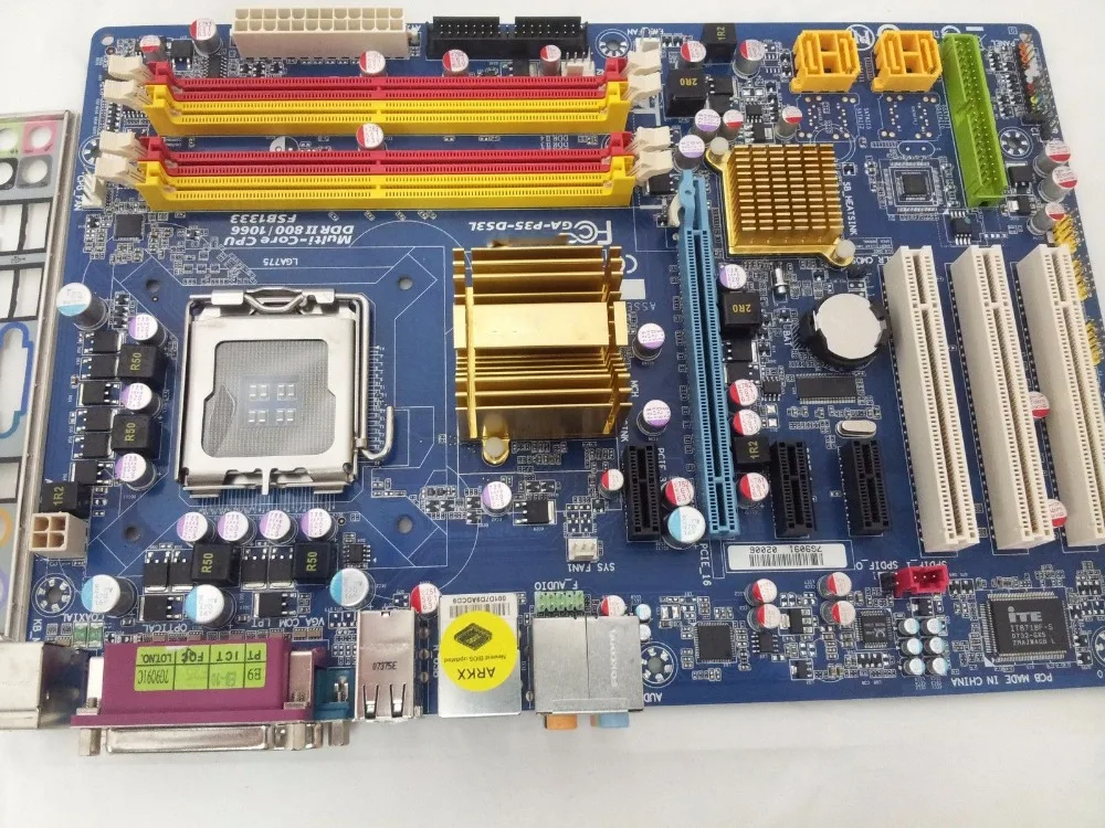 Ga p35 ds3l рабочего материнская плата P35 чипсет LGA 775 DS3L платы хорошо испытанная