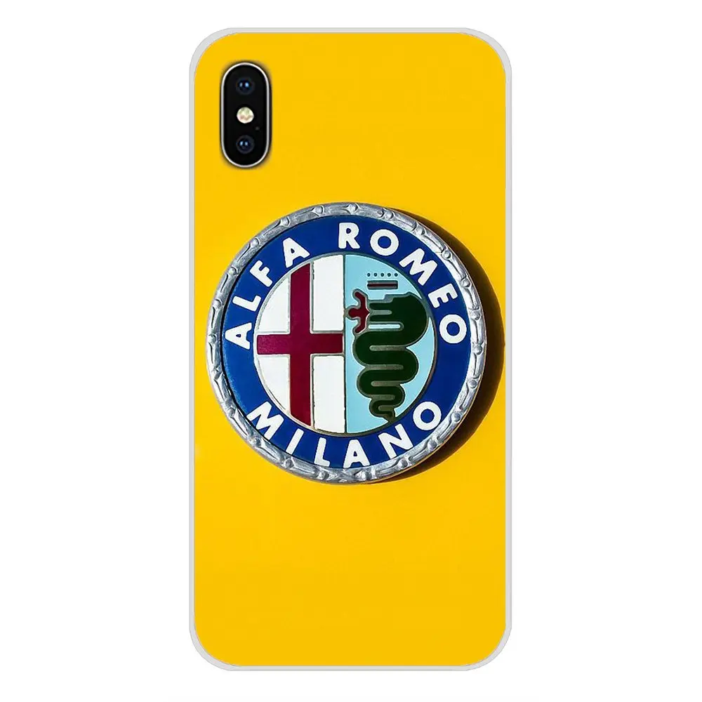 Суперкар Alfa Romeo Логотип прозрачный ТПУ чехол для samsung Galaxy S3 S4 S5 мини S6 S7 край S8 S9 S10