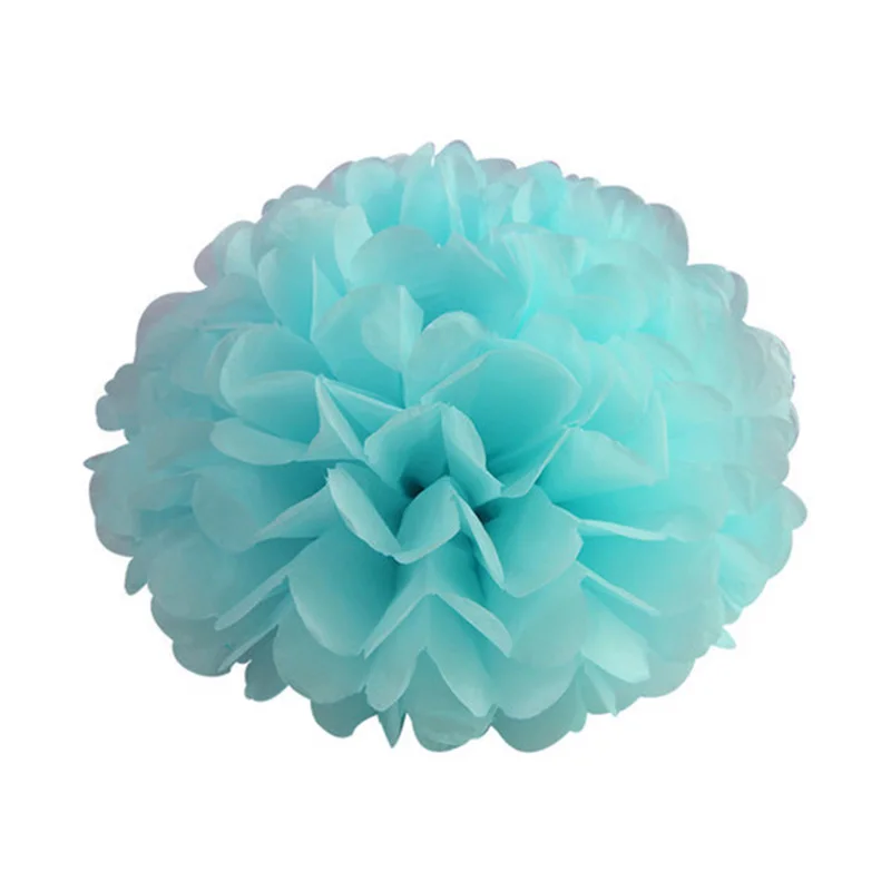 light blue 5 шт. 6 ''-12'' бумажные помпоны для свадебных декораций бумажные цветы шар для детского дня рождения украшения бумажные помпоны - Цвет: light blue