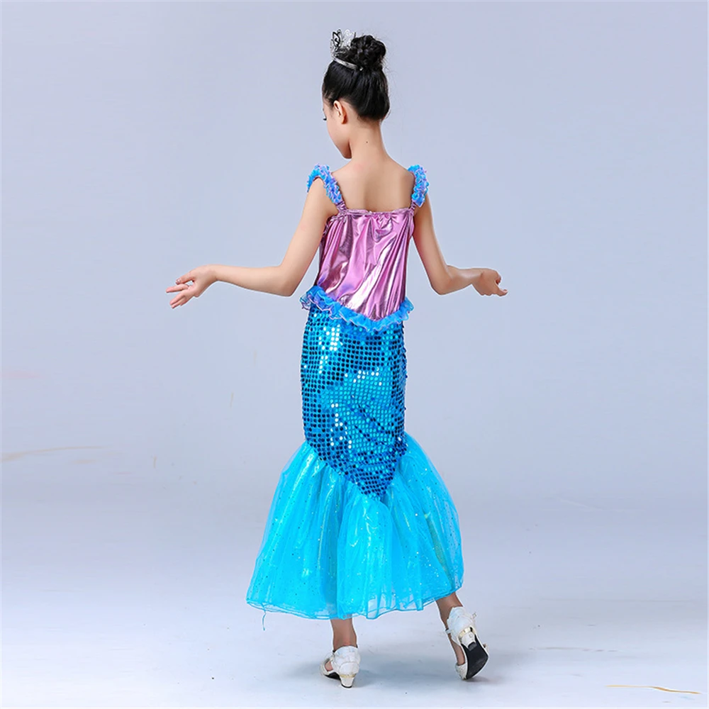 

Summer Infant Girl Ariel Dress Birthday Party Halloween Carnival Girl little Mermaid Cosplay Costume Children's Mermaid Dress Up