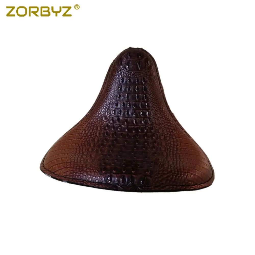 ZORBYZ мотоциклетное Ретро коричневое сиденье из искусственной кожи крокодила в