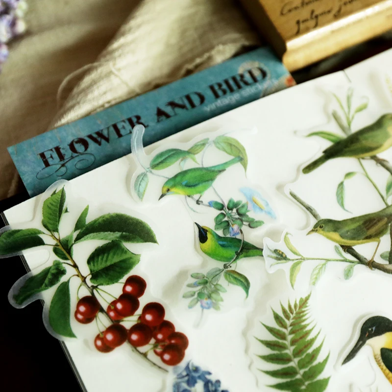56pcs Retro flowers and birds Acetate Diecut shapes for Scrapbooking Happy Planner/Card Making/Journaling Project | Дом и сад