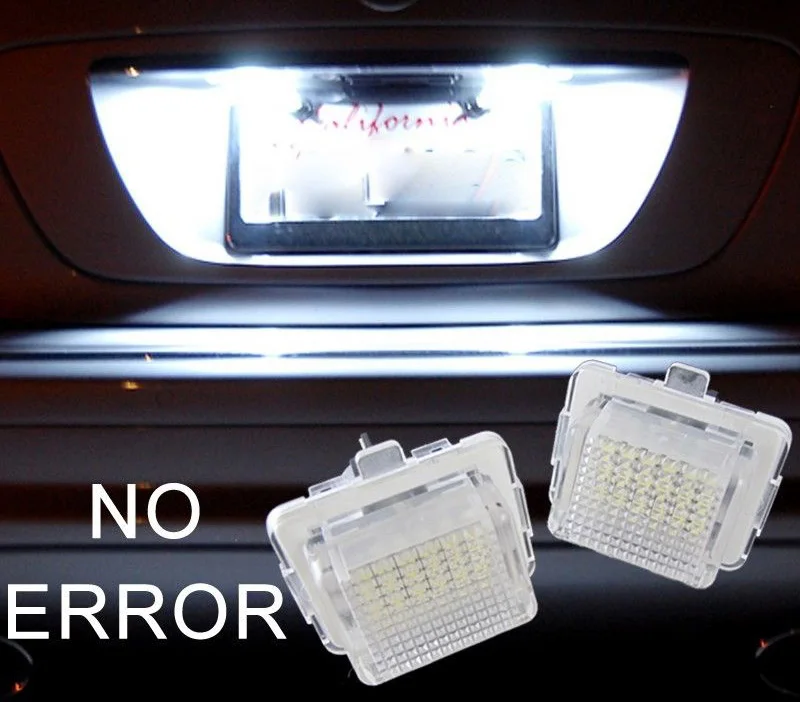 2 шт. белые светодиодные лампы заднего номерного знака без ошибок для CL-Class W216 (C216)