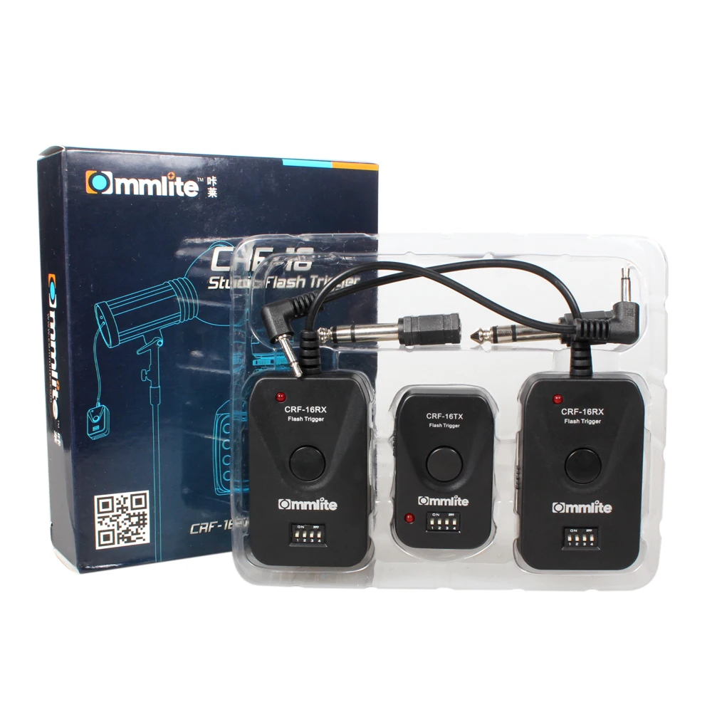 Горячая Commlite беспроводной 16 канальный радио Flash Trigger комплект для Strobes 1