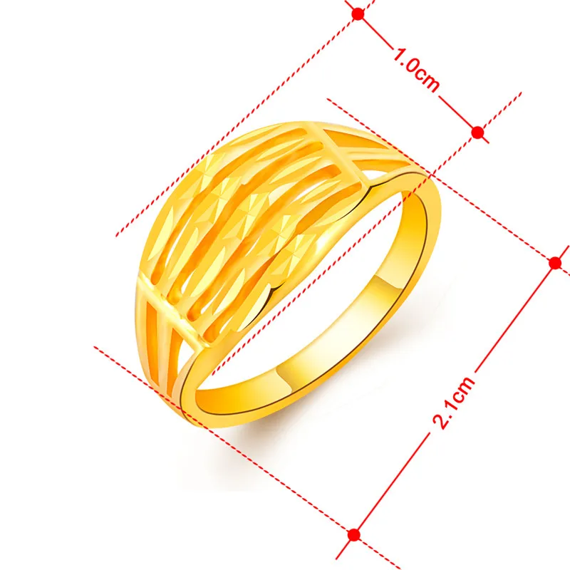 

Wedding Bands Yellow Gold Color GP Engagement Rings For Women Bague Femme Anillos Bridal Jewelry Accessories Party Gifts Bijoux