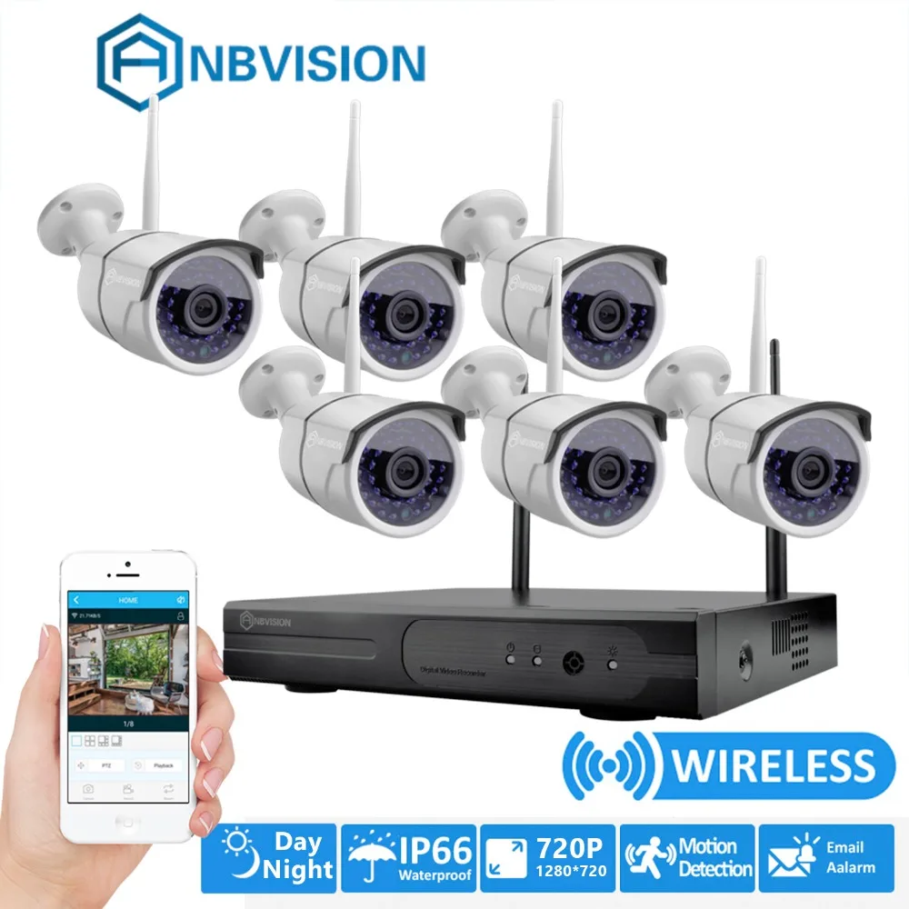 Anbvision Wi-Fi пуля беспроводная камера безопасности 6 шт. 720 p система IR Cut светодиодный