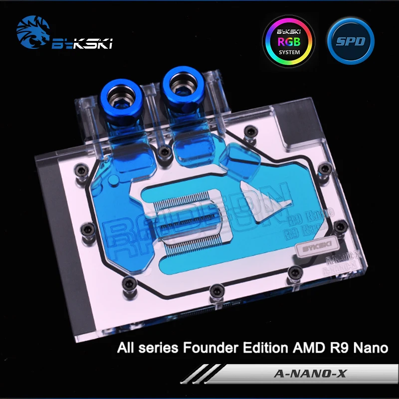 Bykski A-Nano-X полноэкранная Графическая карта блок водяного охлаждения RGB/RBW для всех