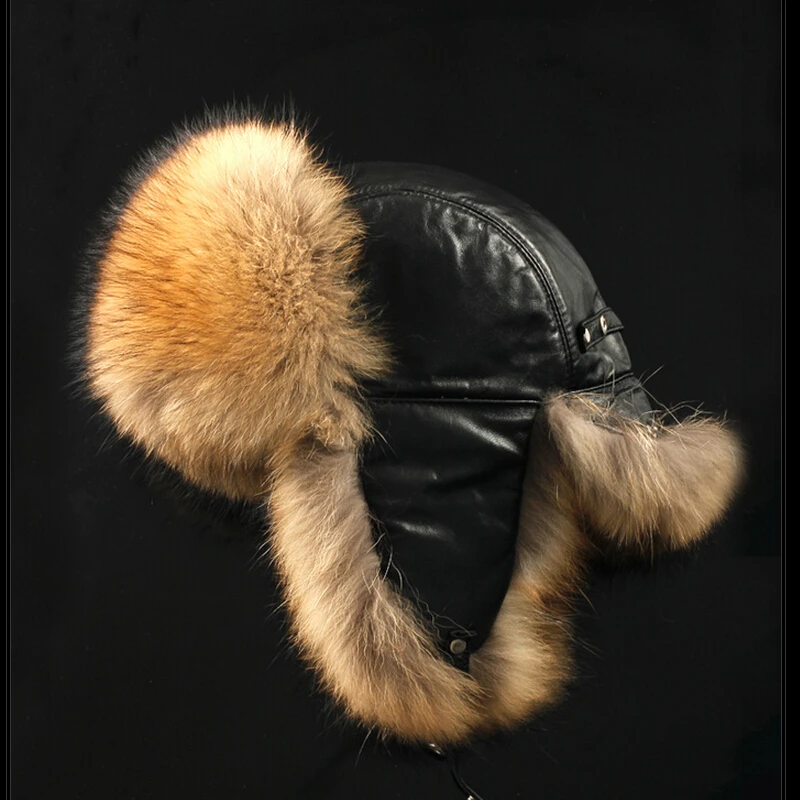 Мужские шапки с натуральным лисьим мехом знаменитый бренд зимняя теплая