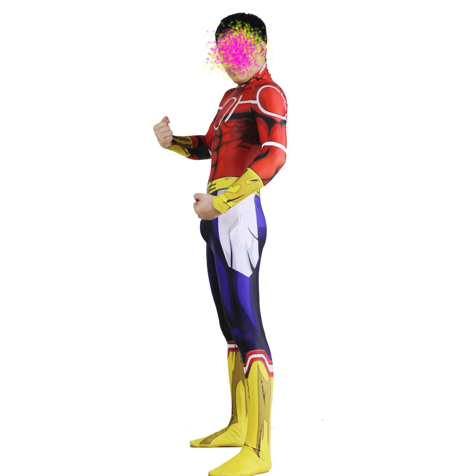 Комбинезон для косплея Boku no Hero Cos My моя геройская Академия All Might мужской красный
