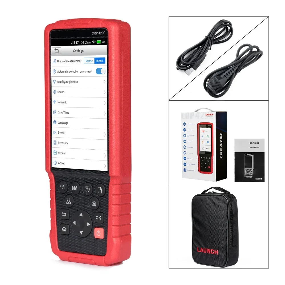 Считыватель кодов LAUNCH X431 CRP429C OBD2 сканер для двигателя/ABS/SRS/AT + 11 сервис сброса Creader