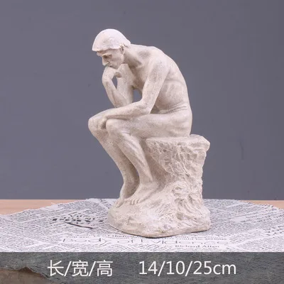 

Retro abstract figures European war cry figure decoration crafts David works ancient men ways sculpture home decoration