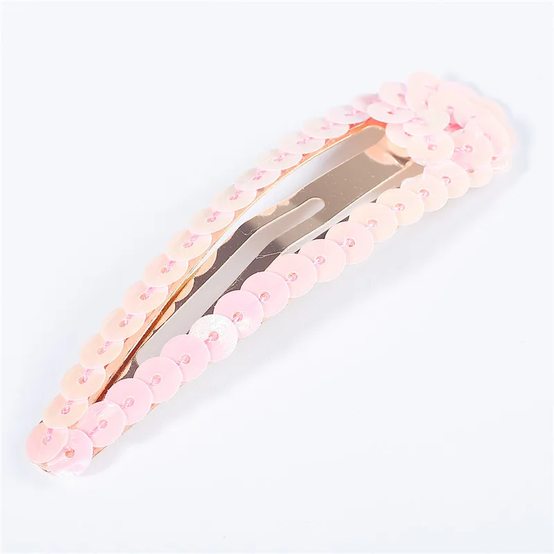 Pink Новые блестящие заколки для волос, заколки для волос для детей, Детский зажим для волос, заколки для волос для маленьких девочек, аксессуары для волос, милые металлические заколки - Цвет: Pink