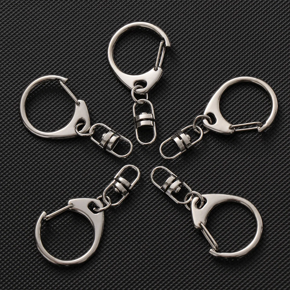 10 шт./лот прочный Серебристый Брелок из нержавеющей стали высококачественные