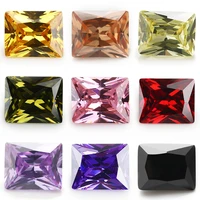 size 2x3mm 13x18mm 5a rectangle cz stone various color cubic zirconia stone loose synthetic gems for jewelry