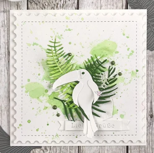 Mmao Crafts Metal Steel Cutting Dies Toucan bird leaf decoration Stencil For DIY Scrapbooking Paper/photo Cards Embossing | Дом и сад